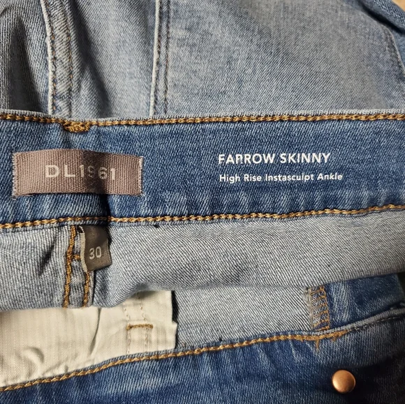 NWT$209 DL1961 Farrow High Rise Cropped Ankle Skinny Jeans in Monterio Sz 30 - Picture 16 of 16